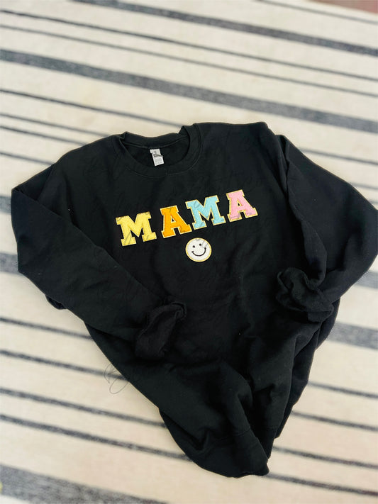 Mama Chenille Letter Crew- Other options available